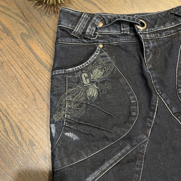 Object Cancelled Reality Pupilla Loose Skirt Jean Black Size 4 (EU34) - Picture 2 of 5